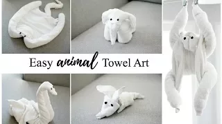 HOW TO MAKE TOWEL ANIMALS/TOWEL ART TUTORIAL - FOR BEGINNERS!