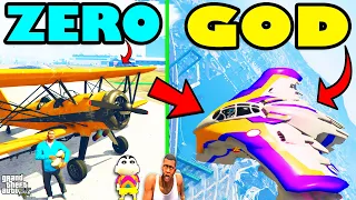 Franklin Upgrading ZERO PLANE To GOD PLANE in GTA 5 | SHINCHAN and CHOP