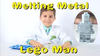 Metal Lego Man - Gallium - Melt Metal in Your Hand - kid science experiment STEM Episode 26