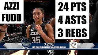 Azzi Fudd Drops 24 (22 In 2nd Half, 16 In 3rd Q) In Championship Game | #3 UConn Huskies vs #9 Iowa