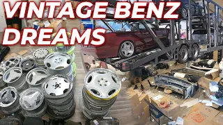 Opening HUNDREDS of Vintage Benz Parts (plus 4-car Delivery) | VLOG #017