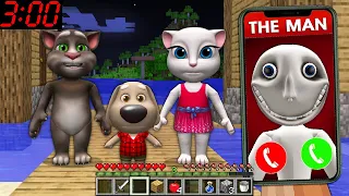 DON'T CALL TO TALKING ANGELA in MINECRAFT talking tom talking ben The man in window Scooby Craft