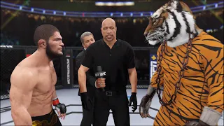 Khabib vs. Tiger Claw - EA Sports UFC 4 - Eagle Fights ☝️🦅