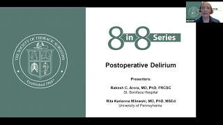 8 in 8 Critical Care Series: Postoperative Delirium