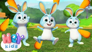 Sleeping Bunnies Hop Hop Hop 🐰 Song for Toddlers | HeyKids - Nursery Rhymes