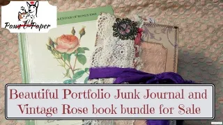 Junk Journal Portfolio and Vintage Book Bundle for Sale in my Etsy - Sold Thank You!