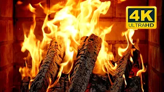 🔥 FIREPLACE Ultra HD 4K. Fireplace with Crackling Fire Sounds. Fireplace Burning. Fire Background