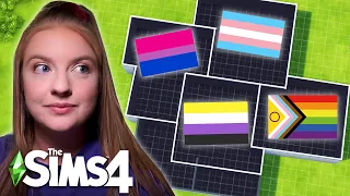 Every room is a different PRIDE FLAG! | Sims 4 Build Challenge