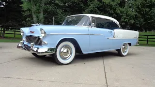 1955 Chevrolet Chevy Bel Air 235 CI Inline 6 Blue / Ivory & Ride on My Car Story with Lou Costabile