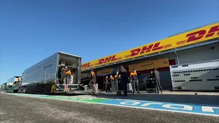 McLaren unloading their trucks | 2021 Emilia Romagna Grand Prix