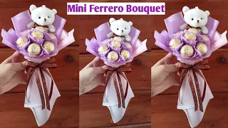 Mini Chocolate Bouquet 7pcs ferrero rocher #chocolatebouquet #minibouquet