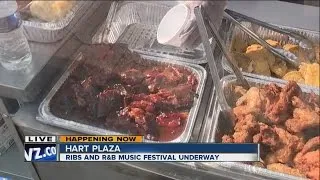 Ribs and R&B festival in Hart Plaza