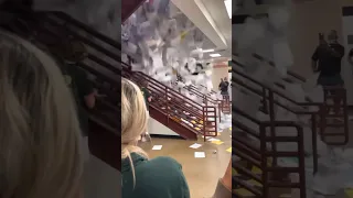 Last day of school paper toss! 🤣 #shorts