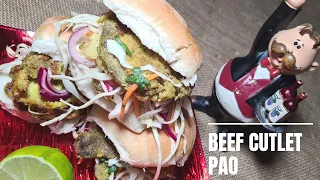 Goan Beef Cutlet Pao Recipe | How To Make Beef Cutlet | How To Make Beef Steaks coated with semolina