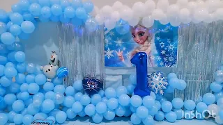 1° Aniversário Da Princesa Verônicazinha Decoração-Tema Frozen   #frozen