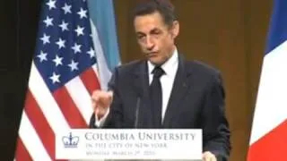 President Nicolas Sarkozy of France at Columbia University World Leaders Forum