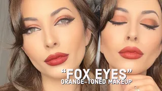 “Fox Eyes” Orange-Toned Makeup Tutorial