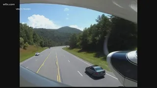 Plane's emergency landing on North Carolina highway caught on video