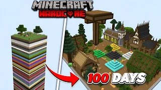 Minecraft 100 Days But , It's a Random Layer One Chunk !