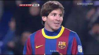 Lionel Messi vs Espanyol  La Liga 2010-11 English Commentary