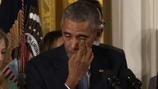 Obama Cries Over Deaths From Gun Violence