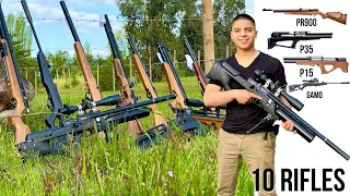 10 RIFLES! Vale la pena pagar MAS DE $1.000.000 por un rifle de aire ?? Resortero vs Pcp |Dorhunt