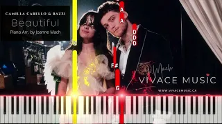 Beautiful - CAMILA CABELLO & BAZZI | Piano Cover by - Vivace Music | Beautiful Easy Piano