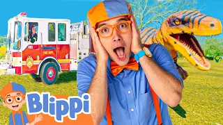 Mix -Dinosaur and Firetruck Song + More Blippi! | Animals, Vehicles, Sports | Educational Kids Songs