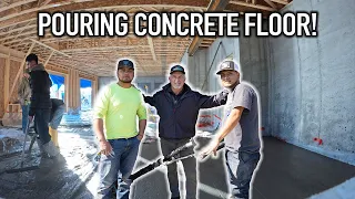 Pouring an ENTIRE CONCRETE FLOOR in LESS THAN 3 HOURS! (Can I do it?)