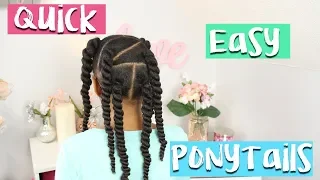 Lazy Day Ponytails #3 | Quick & Easy ▸ Little Girls Hairstyles