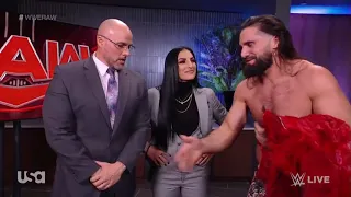 Seth Rollins Backstage segment with Adam Pearce & Sonya Deville, WWE Raw, November 29, 2021.