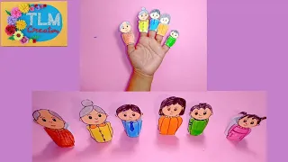 How to make finger puppet | Family Finger Puppet | Ennum Ezhuthum | English TLM