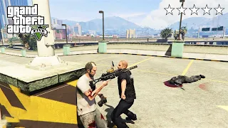 GTA VI - Trevor's FIVE STAR COP BATTLE AT THE MEDICAL CENTER PARKING (GTA V Funny Moment)