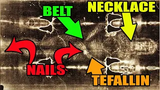 HIDDEN ITEMS in Shroud of Turin Image (Nails, Belt, Tefillin, Pony-Tail, Crown of Thorns)