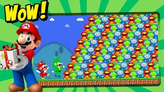 Mario vs Luigi Collect 999x Red Penguin Suits, Green Propeller & Ice Flower ❄️ Mario Games Reacts