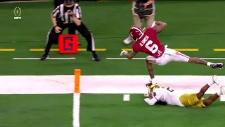 Devonta Smith scores for the second time // Alabama vs. Notre Dame 2021 Rose Bowl Highlights