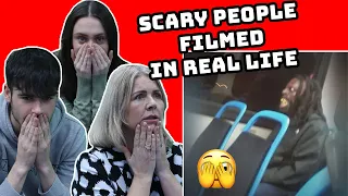 BRITISH FAMILY REACTS | Scary People Filmed In Real Life!