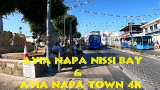 🇨🇾 Ayia Napa Nissi beach and Ayia Napa town walking tour 4k