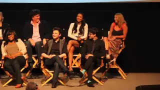 Naya Rivera and Heather Morris talk about Brittana - Glee Academy Screening 2012