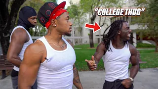 GANGSTER CONFRONTS COLLEGE THUGS!