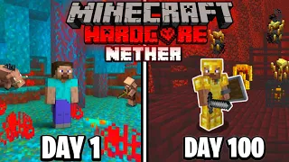 I Survived 100 Days in The Nether Only World | Minecraft Hardcore | Episode#2 (Hindi)