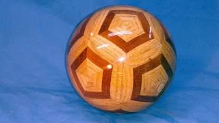 Wood Turning Segmented Sphere or Soccer  Ball