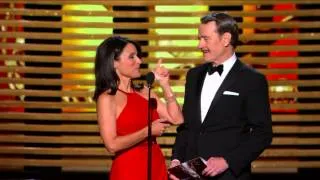 Bryan Cranston and Julia- Louis Dreyfus Kiss at Emmys