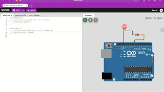 LESSON 1:How To Easily Code LED By Using Arduino Simulator || FAST Tutorial || Wokwi