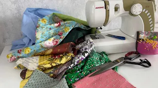 New, beautiful idea. After watching this video, you will not throw away the leftover fabric #diy