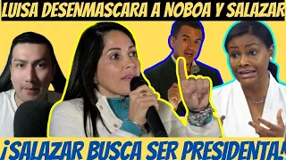 Luisa González le dio hasta para llevar a Daniel Noboa "Mentiroso" Y Diana Salazar "Selectiva"