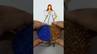 creative dress art | beautiful glitter dress #shorts