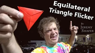 🔺Equilateral Triangle Flicker🔻 Frisbee AND Boomerang! Easy Origami!