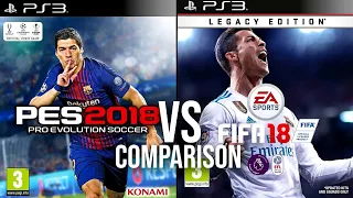 PES 18 Vs FIFA 18 PS3