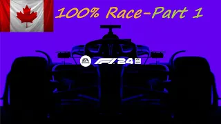 F1® 24 Canada GP 100% Race - Part 1 (PS4)